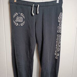Vtg Nike The Athletic Department Y2K Black Cutoff Sweatpants Capris Junior Small